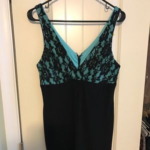 Turquoise Dress with beading at top